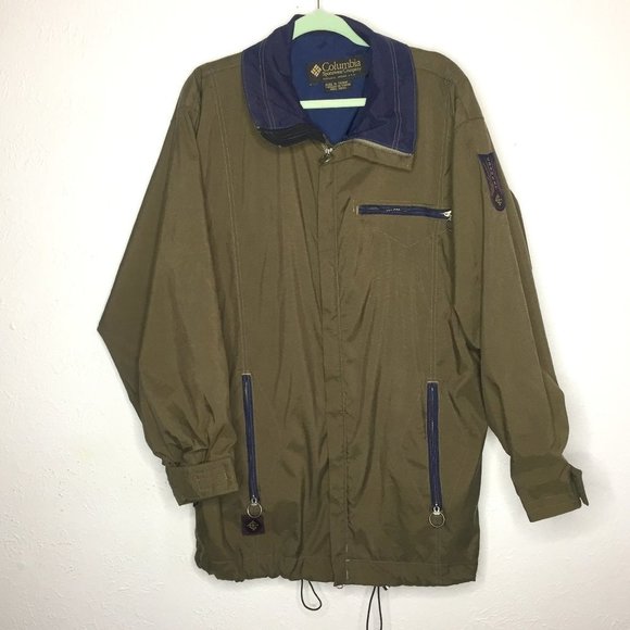 Columbia Vintage Convert, men's small, army green extended length jacket. - Picture 1 of 14